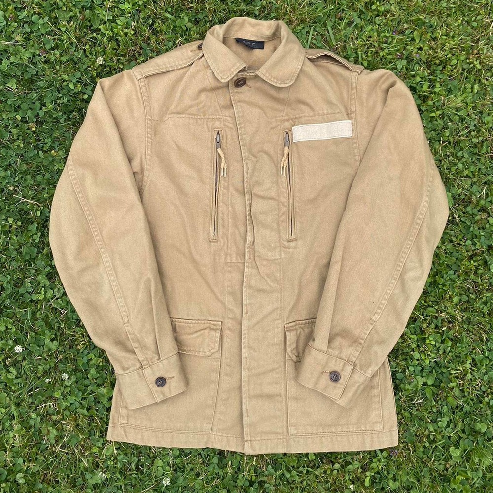Cream A.P.C Military Style Jacket. Size XS. Utility Jacket.